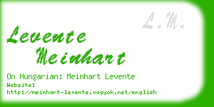 levente meinhart business card